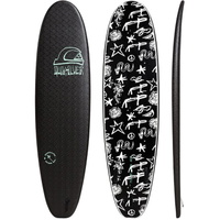 EuroGlass Break Softboard 7'0" Surfboard Snake Black